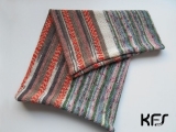 腹巻帽子(縦柄) KFS105×KFS106×ホワイト