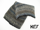 イギリスゴム編みの腹巻帽子 KFS119 おじいちゃんの笑顔×単色チャコール