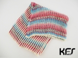 イギリスゴム編みの腹巻帽子 KFS128 アイスクリーム×単色ナチュラルホワイト